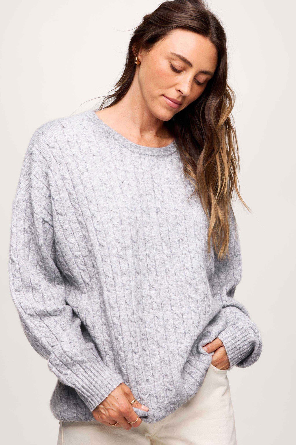 Traditional Cable Oversized Sweater
