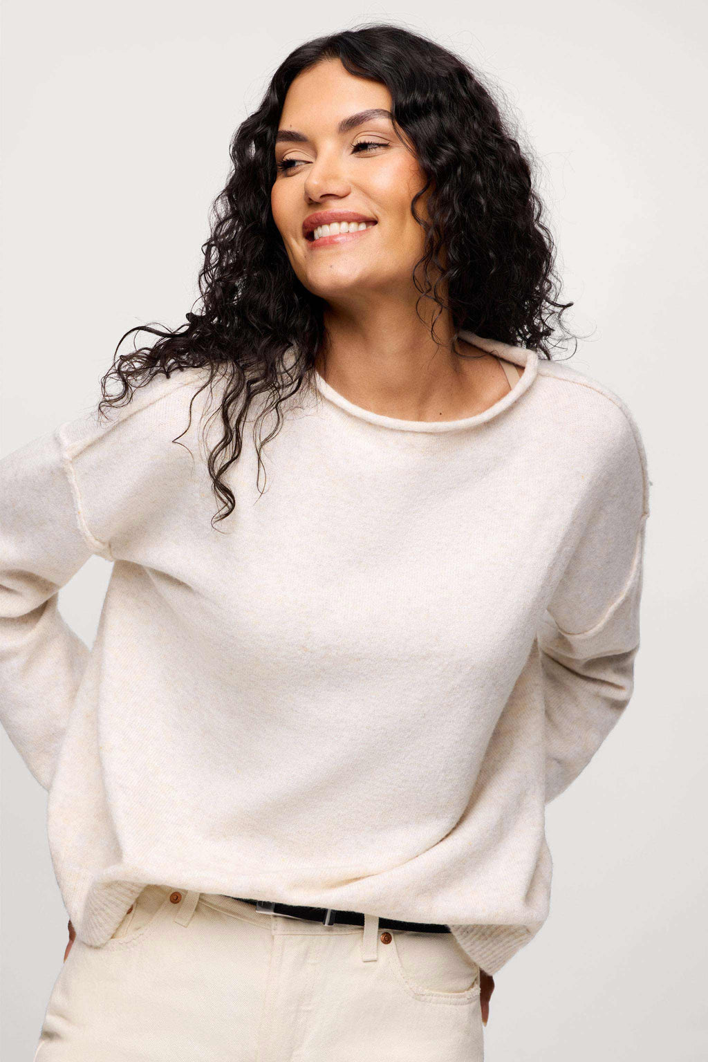 Relaxed Mockneck Dual-Wear