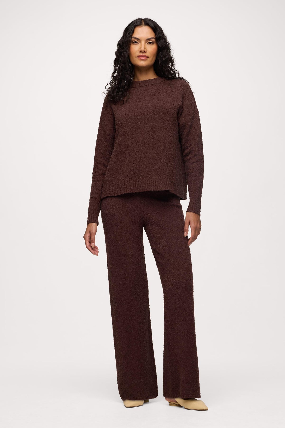 Boxy Front-Tuck Stretchy Sweater