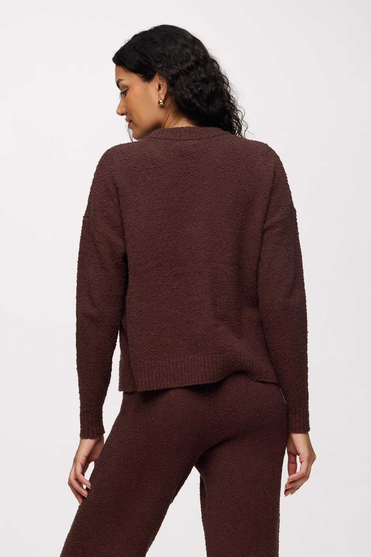 Boxy Front-Tuck Stretchy Sweater
