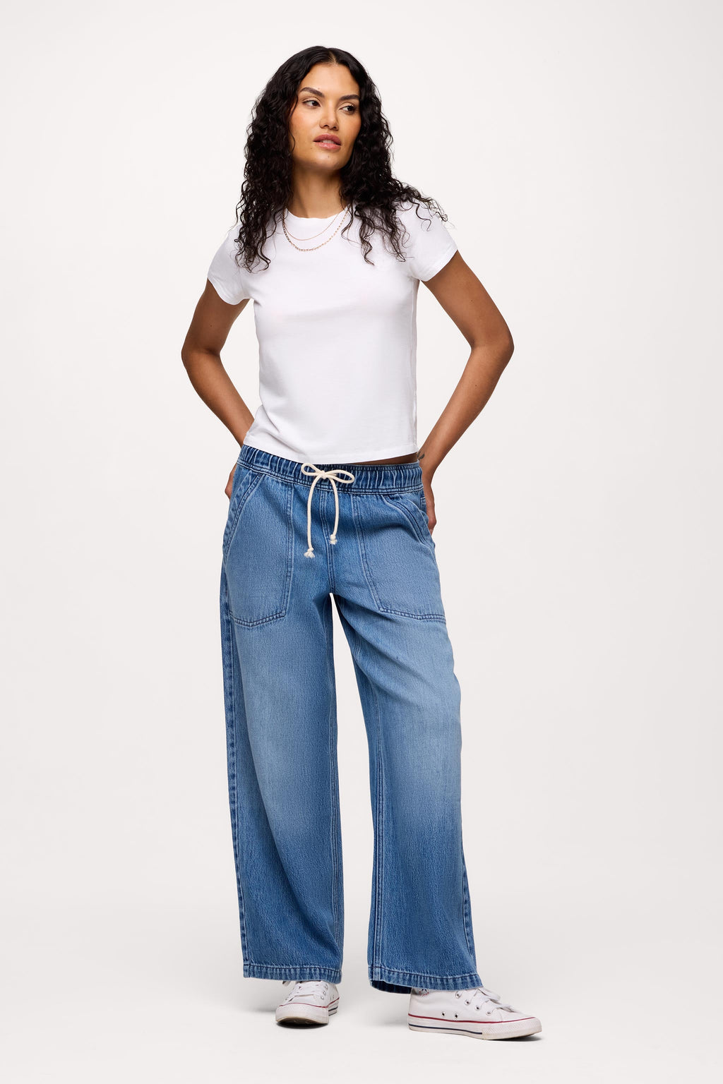 Premium Soft Denim Relaxed Pants