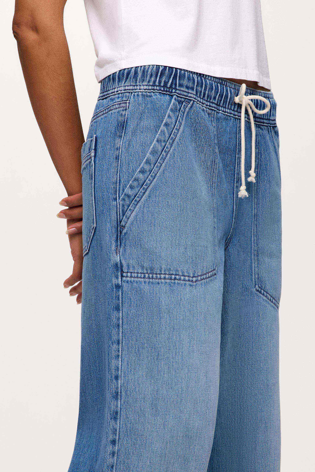 Premium Soft Denim Relaxed Pants