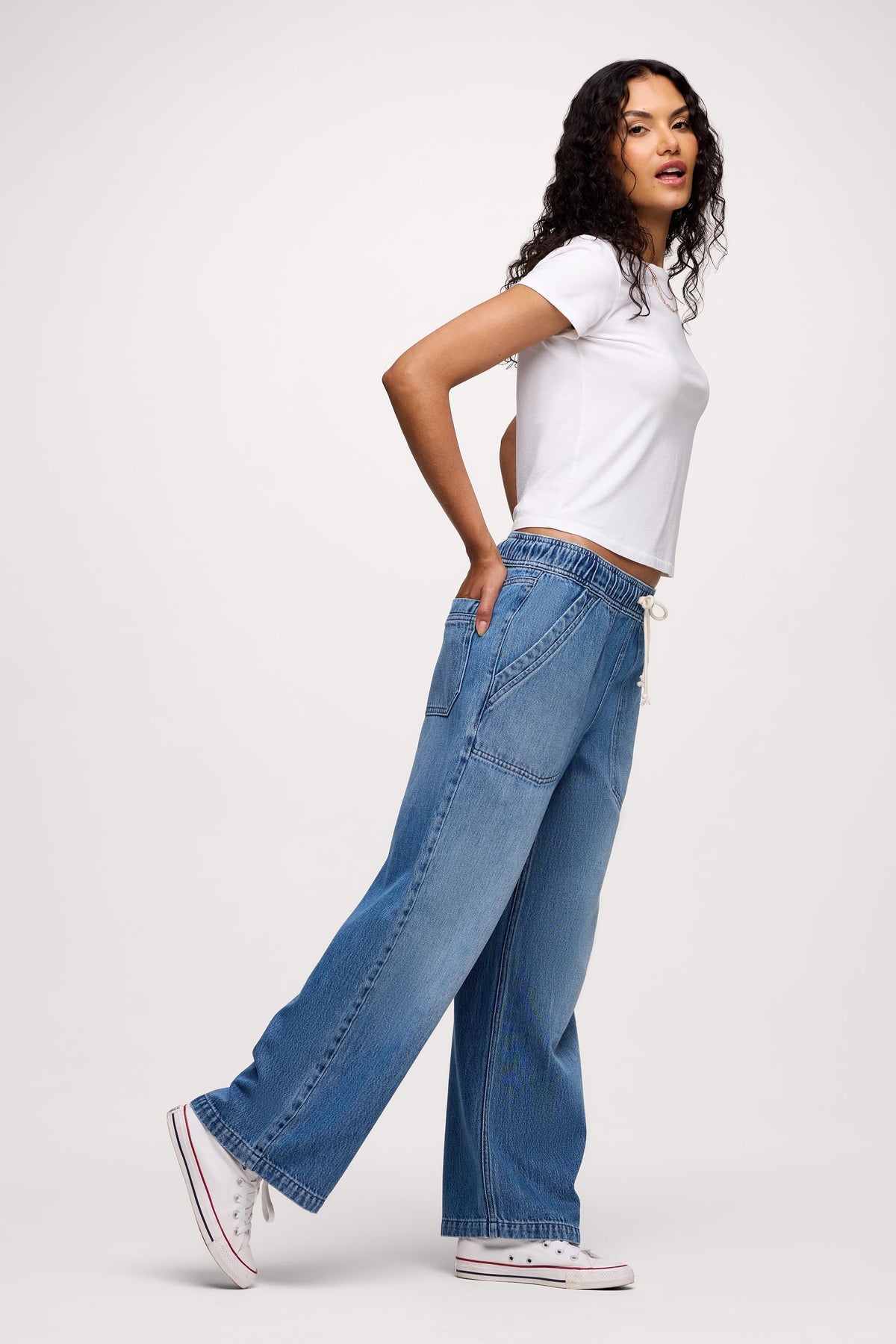 Premium Soft Denim Relaxed Pants