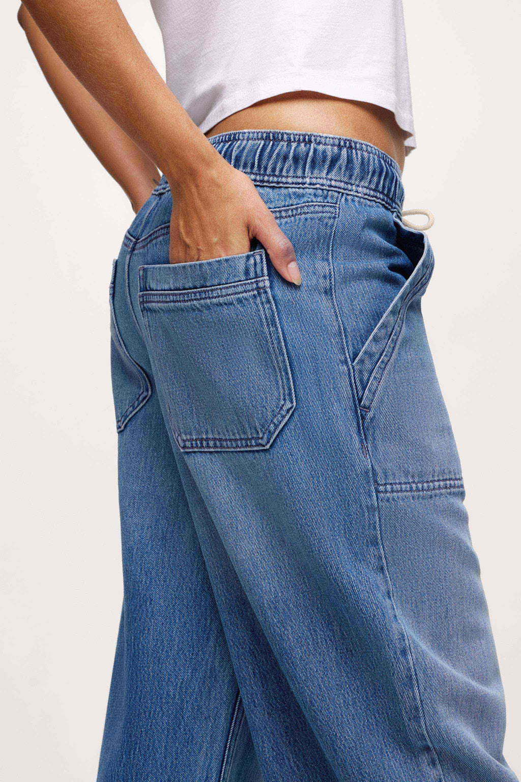 Premium Soft Denim Relaxed Pants