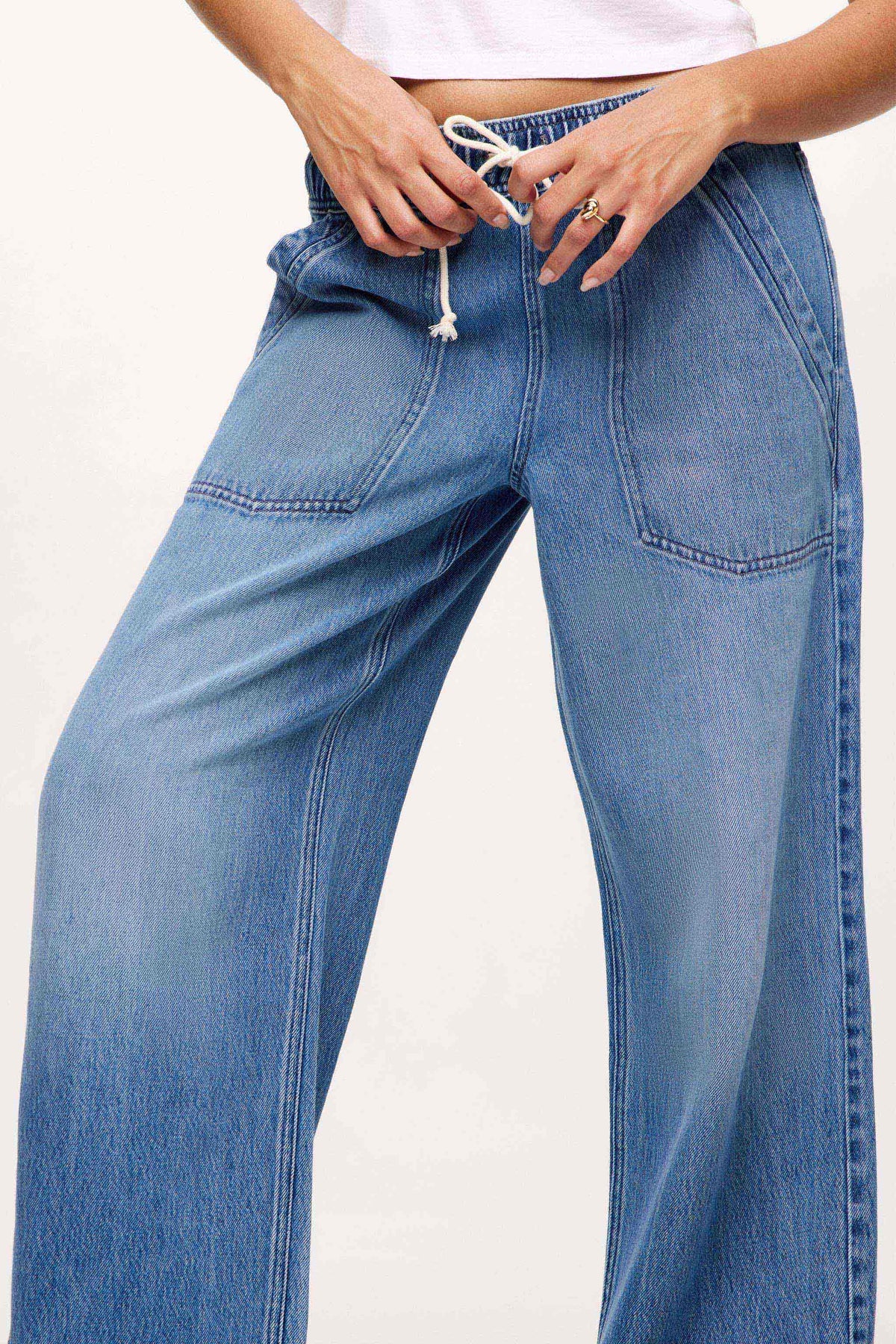 Premium Soft Denim Relaxed Pants