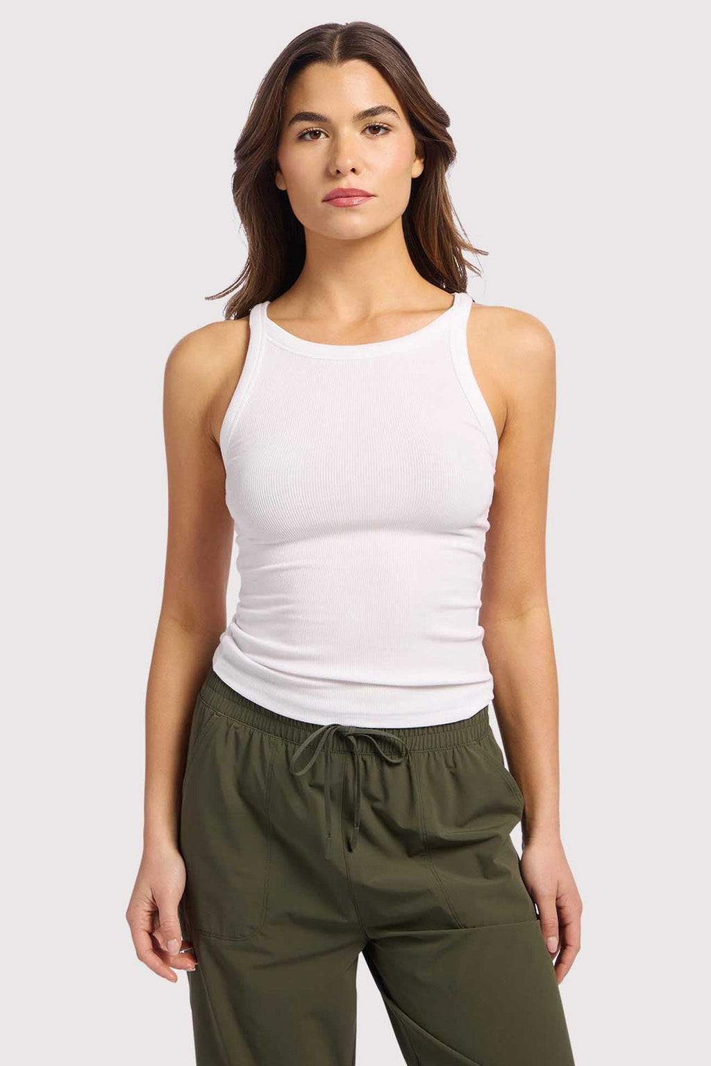 Essential High Neck Racer Tank