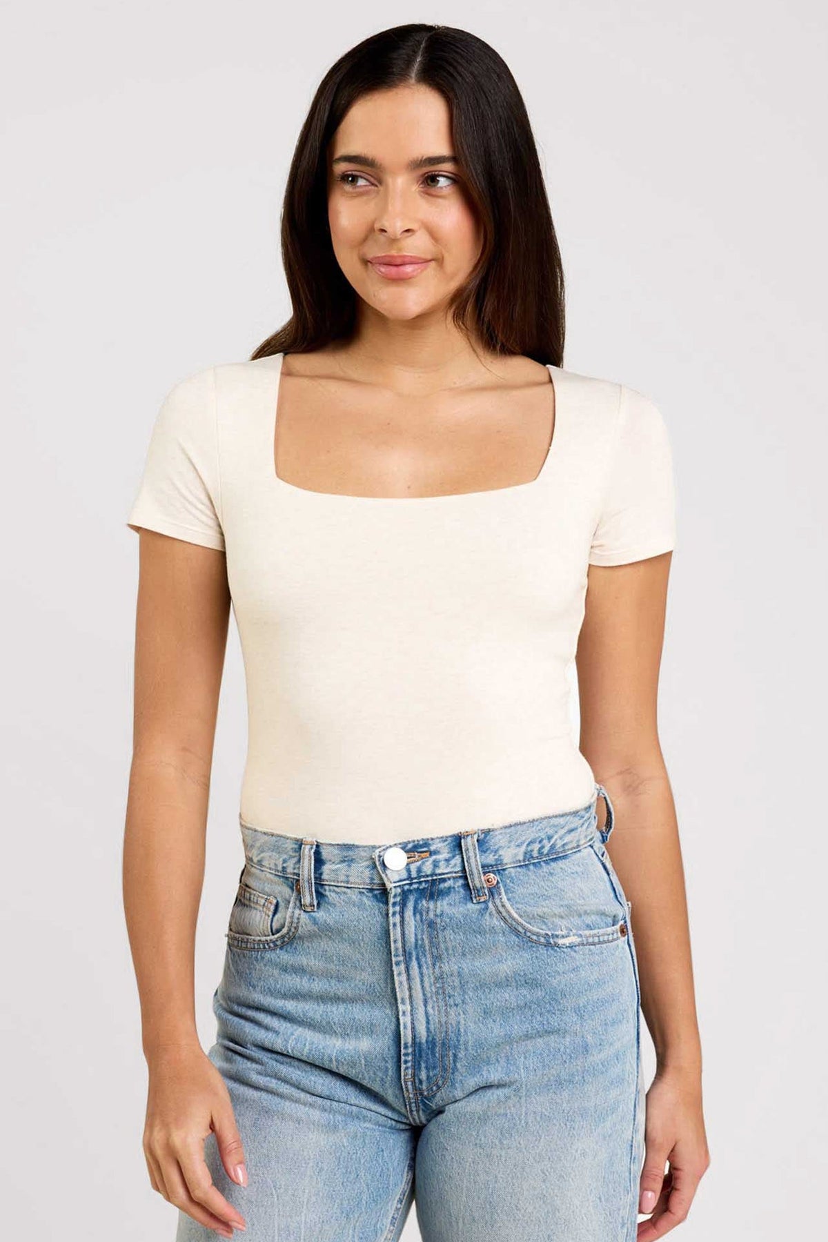 Summer Square Cotton Modal Tee