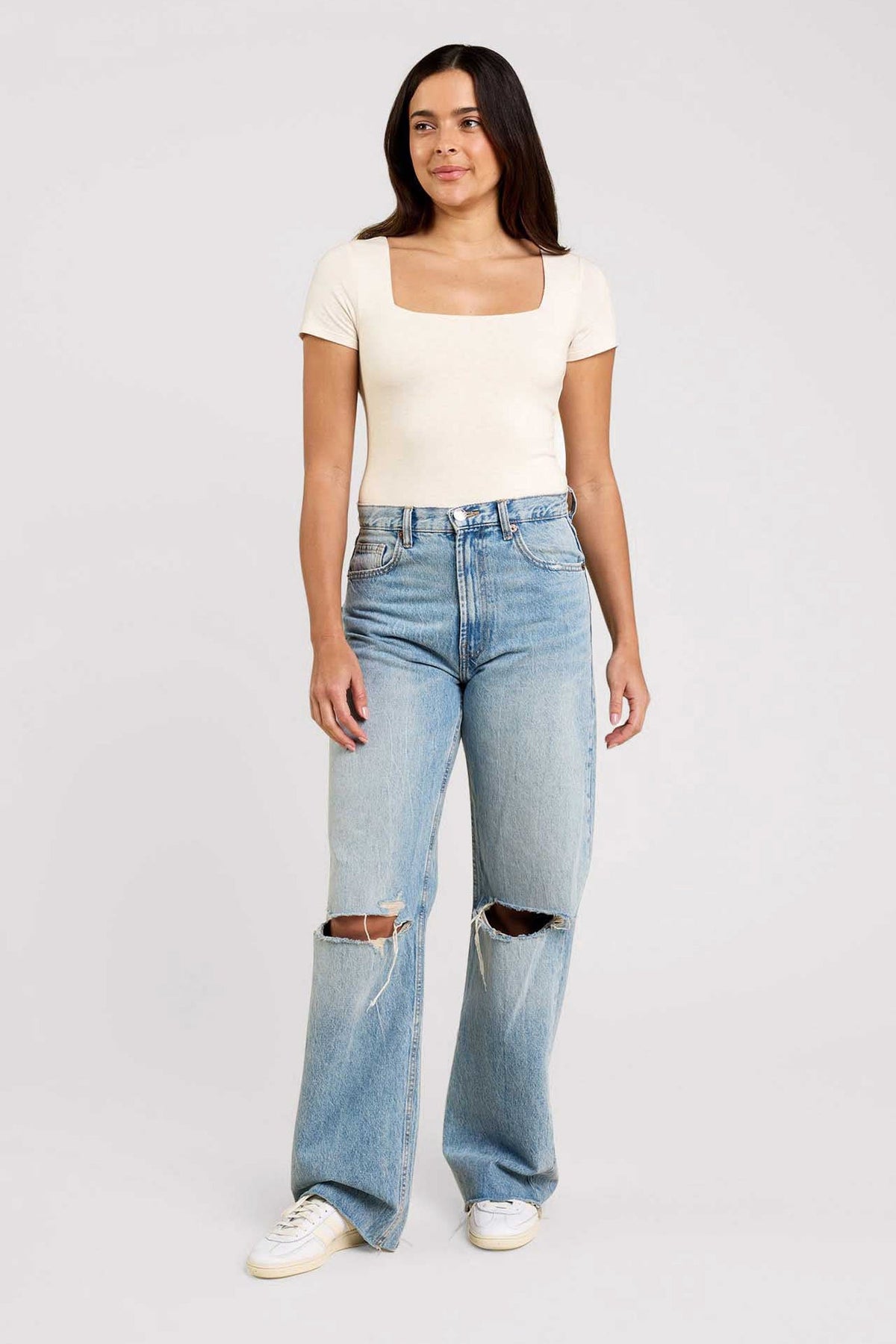 Summer Square Cotton Modal Tee