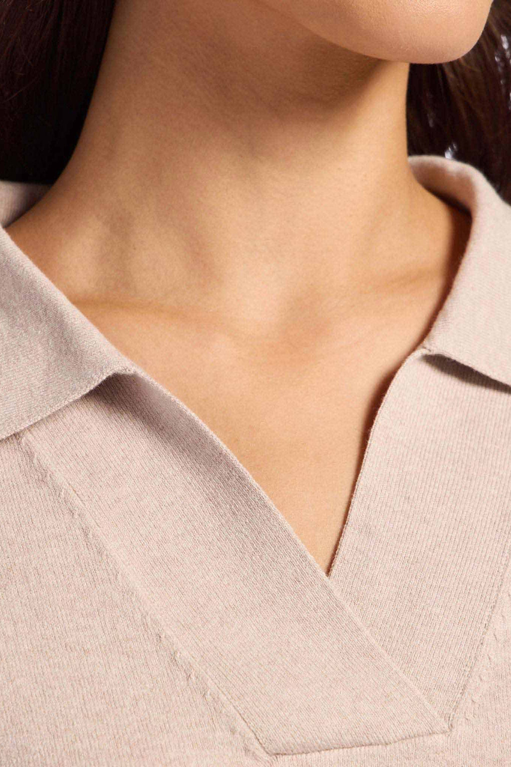 Effortless Polo Collar Sweater