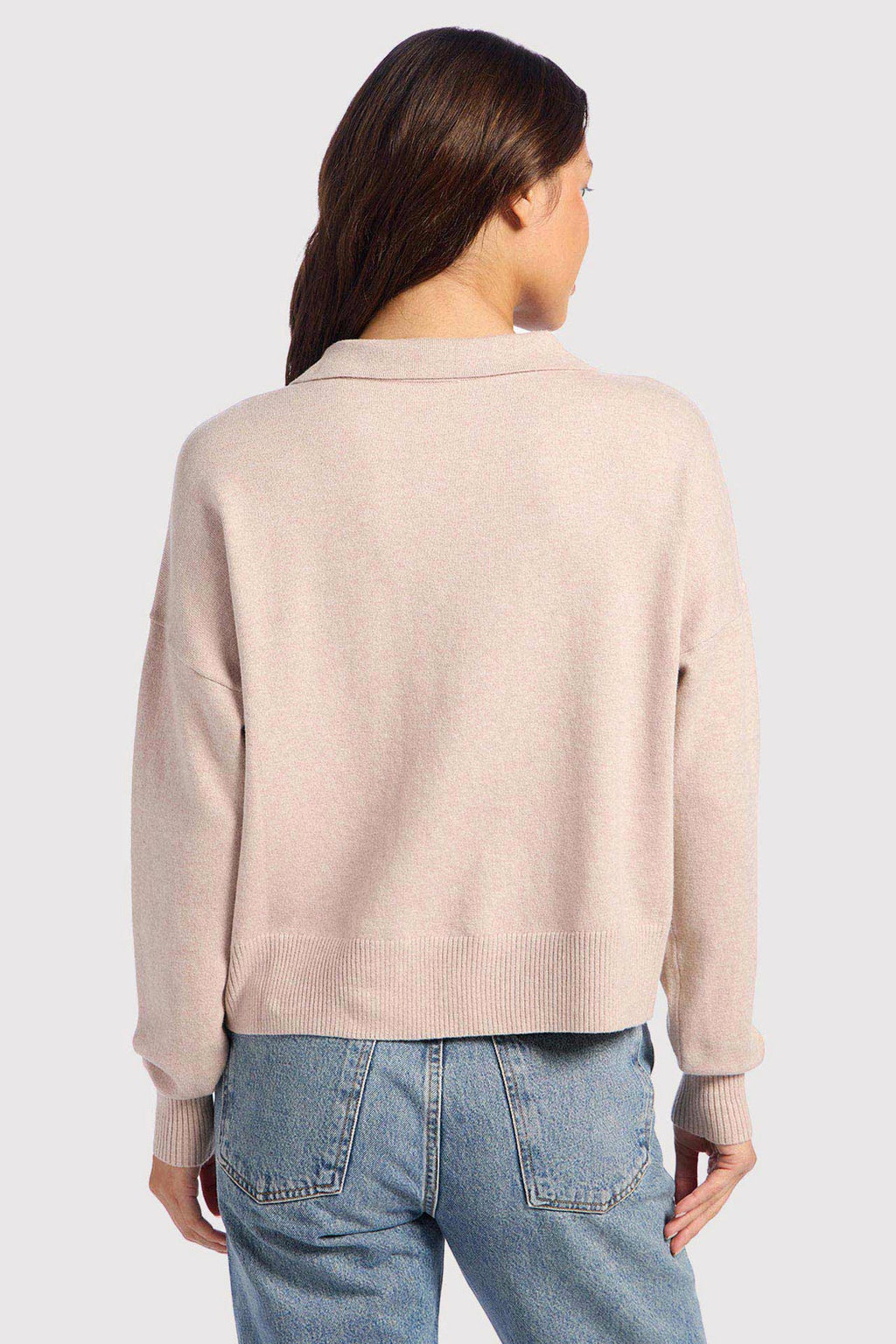 Effortless Polo Collar Sweater
