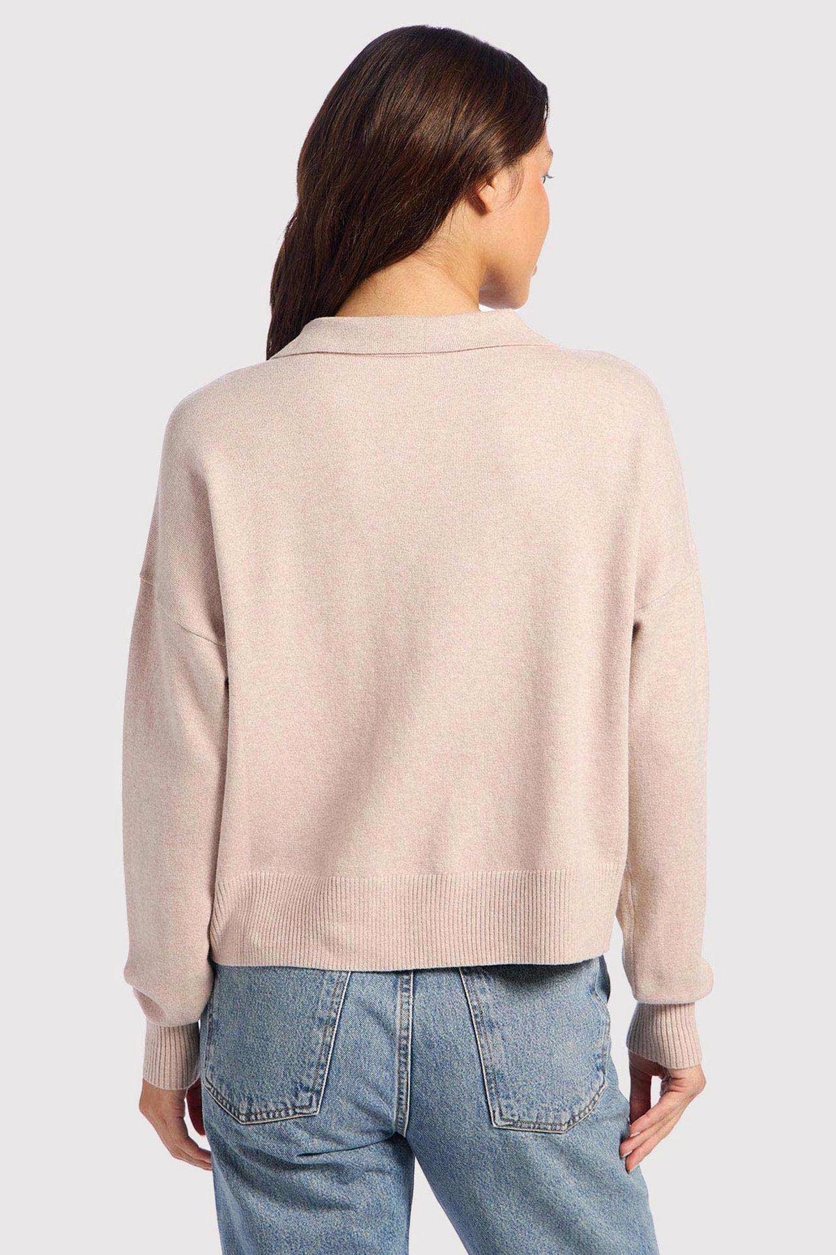 Effortless Polo Collar Sweater
