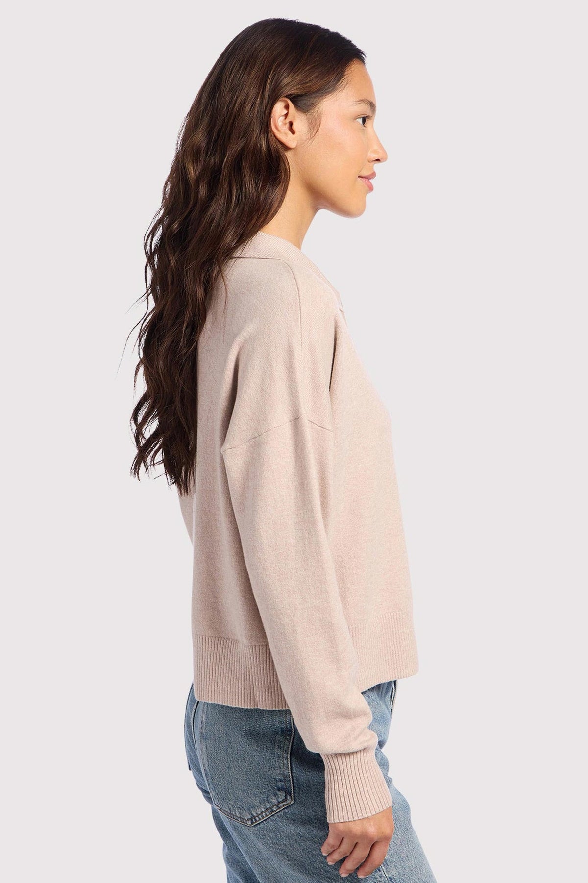 Effortless Polo Collar Sweater