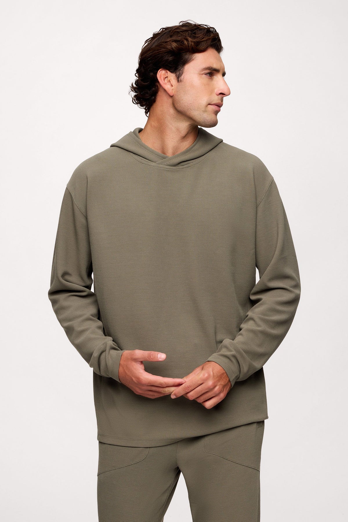 Waffle Embrace Hoodie for warmth