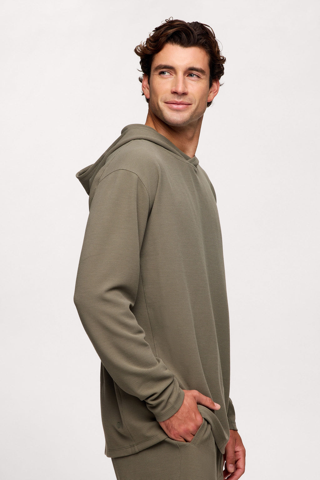 Waffle Embrace Hoodie for warmth