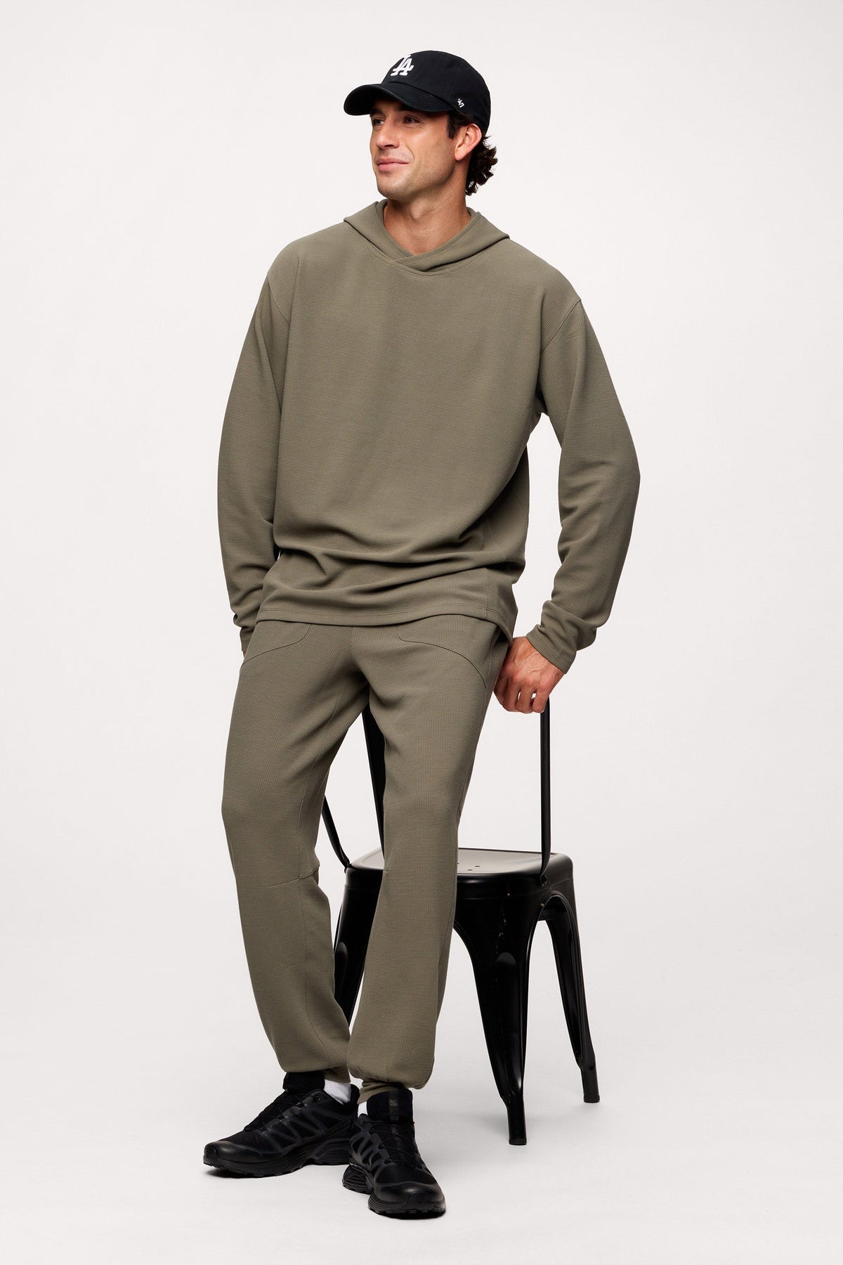 Waffle Embrace Hoodie for warmth
