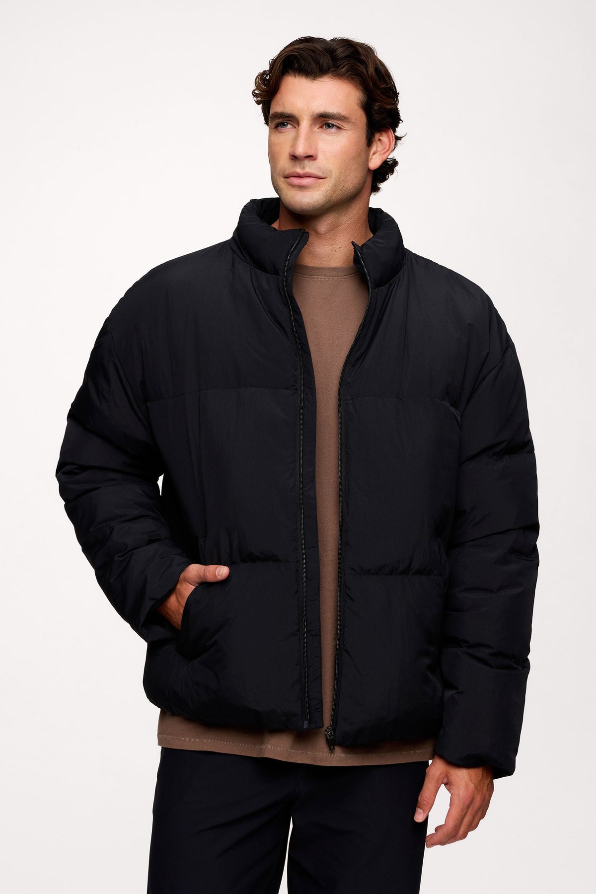 Elastic Warm Feather Coat