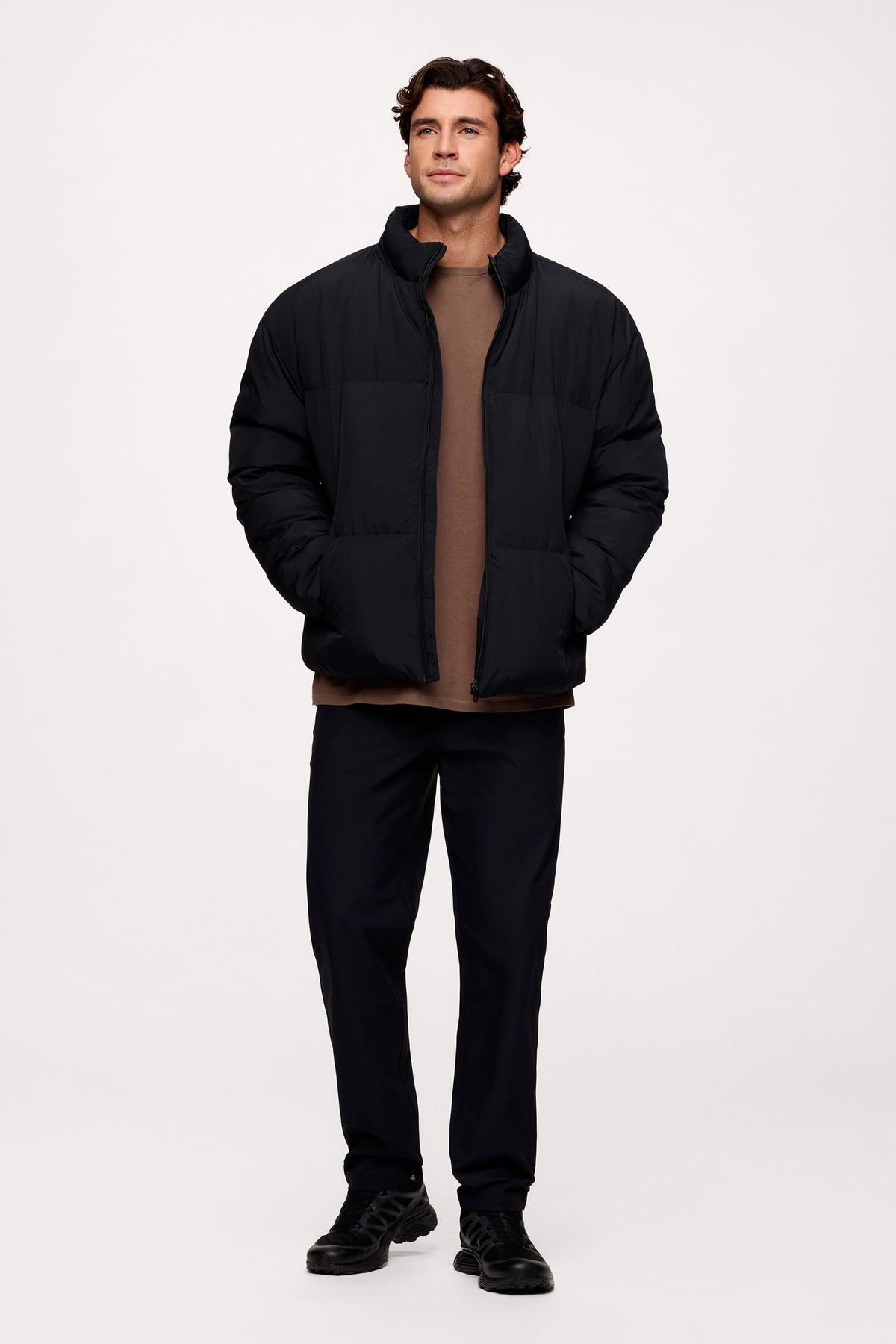 Elastic Warm Feather Coat