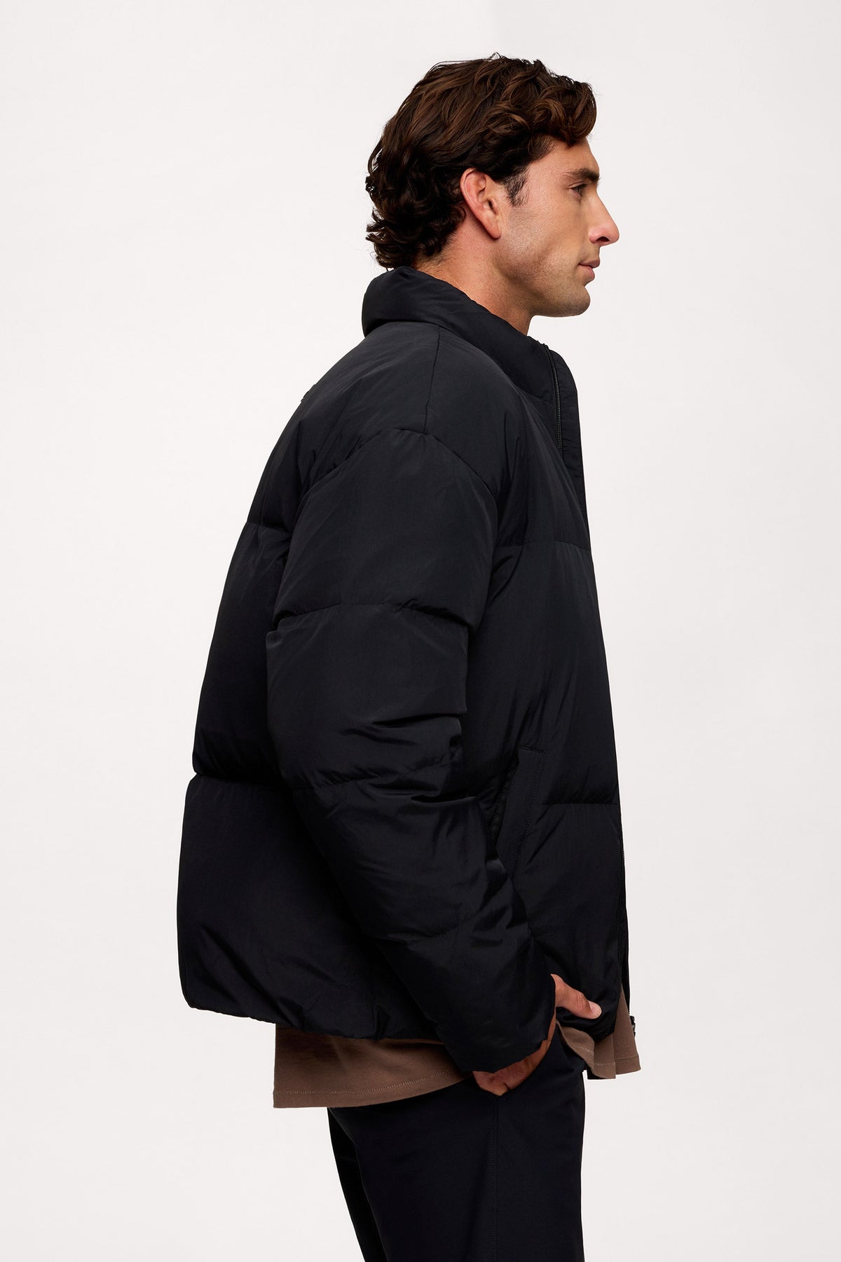 Elastic Warm Feather Coat