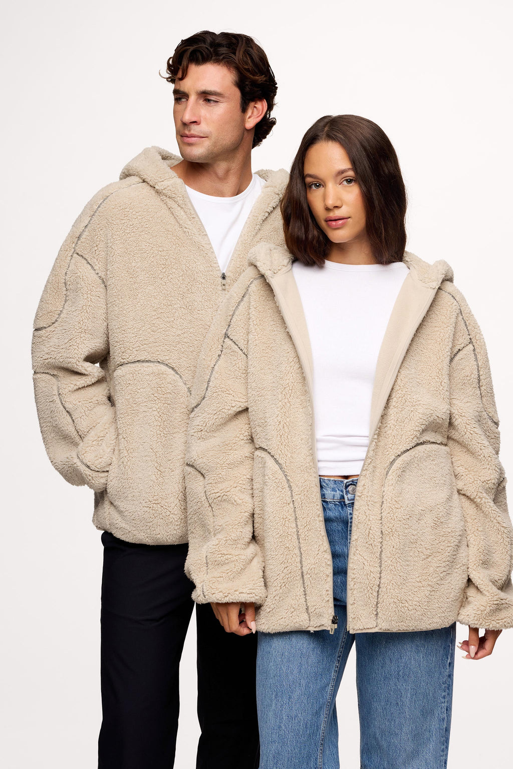 Shared Plush Hoodie Blanket Zip