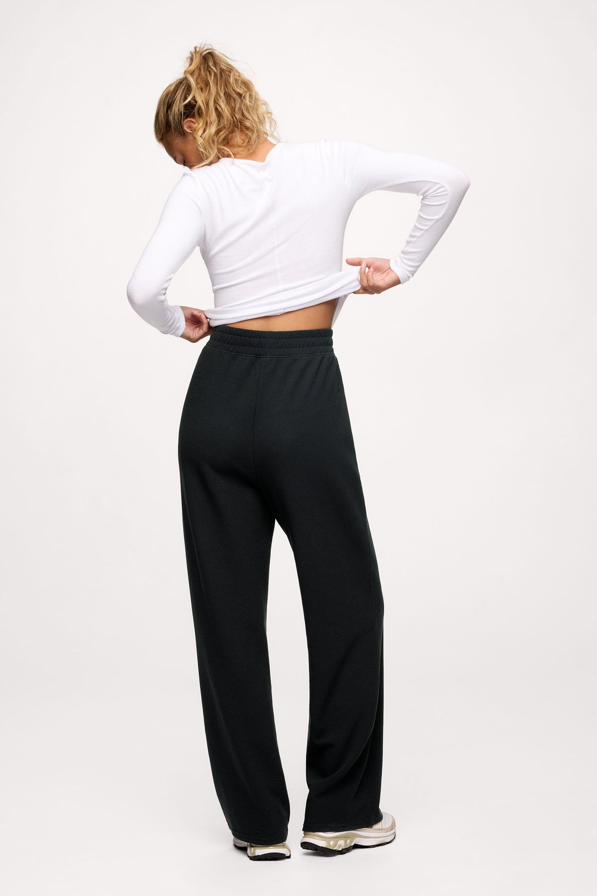 Waffle Wide Leg Street Pants