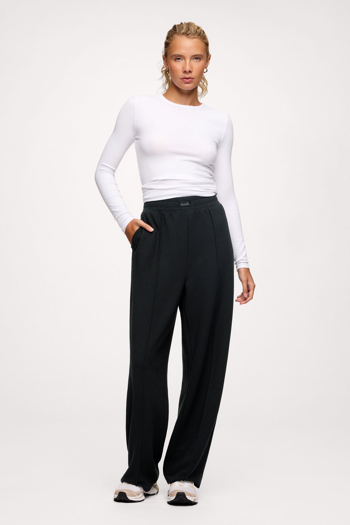 Waffle Wide Leg Street Pants