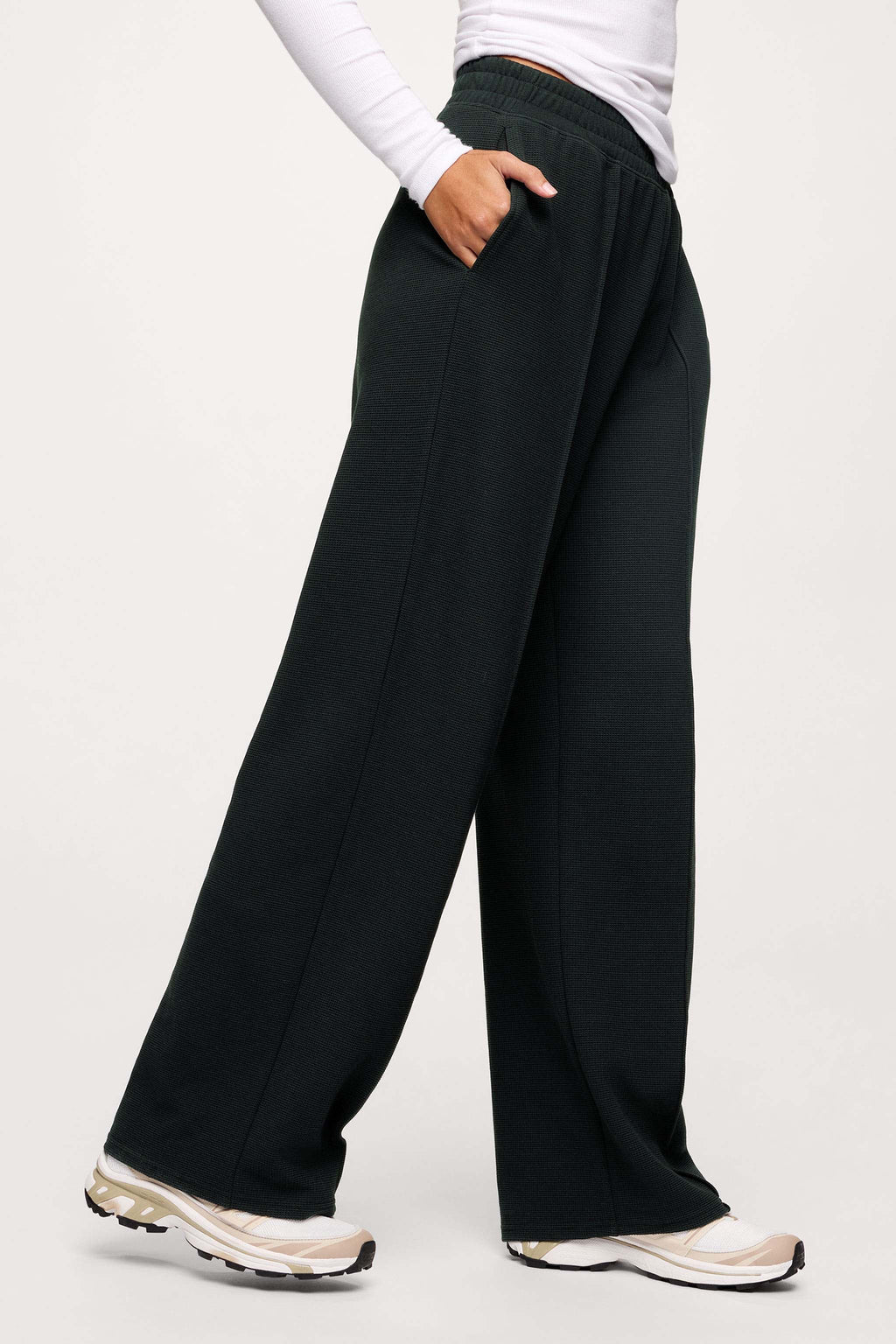 Waffle Wide Leg Street Pants